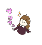 ゆるく返信女子（個別スタンプ：4）