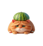 夏を涼しくするスイカ猫,（個別スタンプ：26）