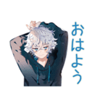パーカー男子の毎日挨拶（個別スタンプ：7）