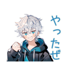 パーカー男子の毎日挨拶（個別スタンプ：28）
