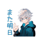 パーカー男子の毎日挨拶（個別スタンプ：31）
