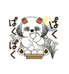 B＆W 動くシーズー犬 2025 「秋」（個別スタンプ：17）