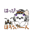 B＆W 動くシーズー犬 2025 「秋」（個別スタンプ：21）