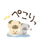 毎日つかえる♡にっこりパグと筆文字♡秋冬（個別スタンプ：20）