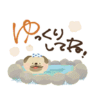 毎日つかえる♡にっこりパグと筆文字♡秋冬（個別スタンプ：27）