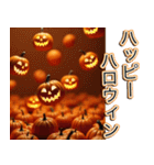 背景が動く★降り注ぐカボチャ【秋・挨拶】（個別スタンプ：17）