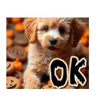 飛び出す★秋を感じるトイプードル（個別スタンプ：10）