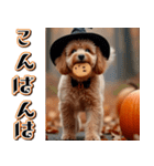 飛び出す★秋を感じるトイプードル（個別スタンプ：14）
