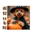 飛び出す★秋を感じるトイプードル（個別スタンプ：19）