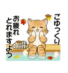 笑顔を運ぶ猫たち ♡ほっこり秋（個別スタンプ：23）