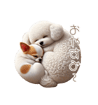 ビションフリーゼとチワワ♡3Dリアル（個別スタンプ：8）