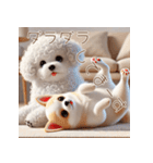 ビションフリーゼとチワワ♡3Dリアル（個別スタンプ：18）