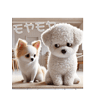 ビションフリーゼとチワワ♡3Dリアル（個別スタンプ：29）