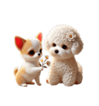 ビションフリーゼとチワワ♡3Dリアル（個別スタンプ：39）