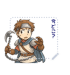 勇者 男 くさりがま 謎の武器 RPG (文字)（個別スタンプ：3）