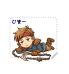 勇者 男 くさりがま 謎の武器 RPG (文字)（個別スタンプ：14）