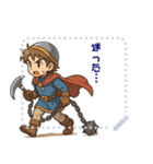 勇者 男 くさりがま 謎の武器 RPG (文字)（個別スタンプ：22）
