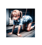ギリギリ攻める美少女×ワンコの夜（個別スタンプ：1）