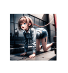 ギリギリ攻める美少女×ワンコの夜（個別スタンプ：2）