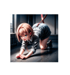 ギリギリ攻める美少女×ワンコの夜（個別スタンプ：3）