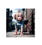 ギリギリ攻める美少女×ワンコの夜（個別スタンプ：5）