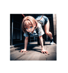 ギリギリ攻める美少女×ワンコの夜（個別スタンプ：7）