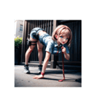 ギリギリ攻める美少女×ワンコの夜（個別スタンプ：8）
