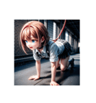 ギリギリ攻める美少女×ワンコの夜（個別スタンプ：9）
