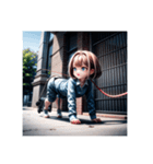 ギリギリ攻める美少女×ワンコの夜（個別スタンプ：11）