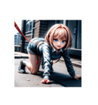 ギリギリ攻める美少女×ワンコの夜（個別スタンプ：12）