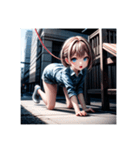 ギリギリ攻める美少女×ワンコの夜（個別スタンプ：14）