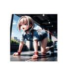 ギリギリ攻める美少女×ワンコの夜（個別スタンプ：17）