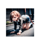 ギリギリ攻める美少女×ワンコの夜（個別スタンプ：18）