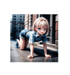 ギリギリ攻める美少女×ワンコの夜（個別スタンプ：19）