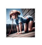 ギリギリ攻める美少女×ワンコの夜（個別スタンプ：20）