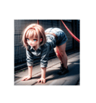 ギリギリ攻める美少女×ワンコの夜（個別スタンプ：21）