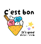 可愛い簡単フランス語と英語 日本語にも（個別スタンプ：23）