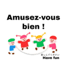 可愛い簡単フランス語と英語 日本語にも（個別スタンプ：28）