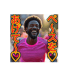 ※マラソンが大好きな♡ゲイの黒人男性（個別スタンプ：15）