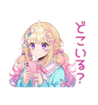 パステル女子の待ち合わせ♡（個別スタンプ：4）
