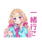 パステル女子の待ち合わせ♡（個別スタンプ：16）