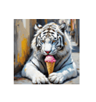 ホワイトタイガーの新日常6（個別スタンプ：1）