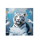 ホワイトタイガーの新日常6（個別スタンプ：4）