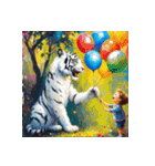 ホワイトタイガーの新日常6（個別スタンプ：5）