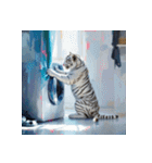 ホワイトタイガーの新日常6（個別スタンプ：6）