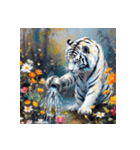 ホワイトタイガーの新日常6（個別スタンプ：9）