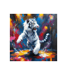 ホワイトタイガーの新日常6（個別スタンプ：10）