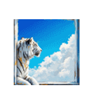 ホワイトタイガーの新日常6（個別スタンプ：13）