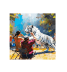 ホワイトタイガーの新日常6（個別スタンプ：16）