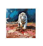 ホワイトタイガーの新日常6（個別スタンプ：17）